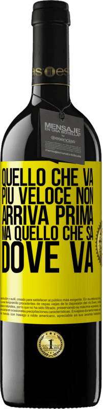 39,95 € Spedizione Gratuita | Vino rosso Edizione RED MBE Riserva Quello che va più veloce non arriva prima, ma quello che sa dove va Etichetta Gialla. Etichetta personalizzabile Riserva 12 Mesi Raccogliere 2015 Tempranillo