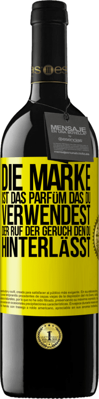 39,95 € Kostenloser Versand | Rotwein RED Ausgabe MBE Reserve Die Marke ist das Parfüm, das du verwendest. Der Ruf der Geruch, den du hinterlässt Gelbes Etikett. Anpassbares Etikett Reserve 12 Monate Ernte 2015 Tempranillo