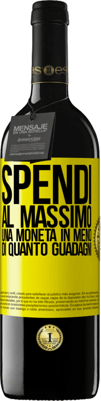39,95 € Spedizione Gratuita | Vino rosso Edizione RED MBE Riserva Spendi al massimo una moneta in meno di quanto guadagni Etichetta Gialla. Etichetta personalizzabile Riserva 12 Mesi Raccogliere 2016 Tempranillo