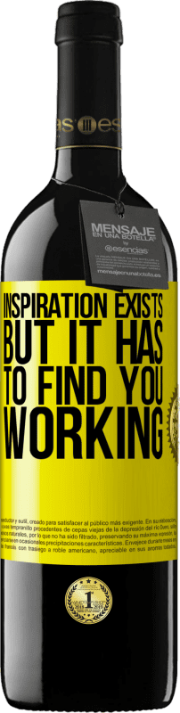 39,95 € 免费送货 | 红酒 RED版 MBE 预订 存在灵感，但必须找到工作 黄色标签. 可自定义的标签 预订 12 个月 收成 2016 Tempranillo