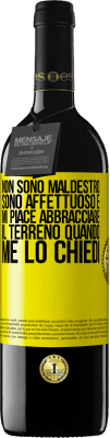 39,95 € Spedizione Gratuita | Vino rosso Edizione RED MBE Riserva Non sono maldestro, sono affettuoso e mi piace abbracciare il terreno quando me lo chiedi Etichetta Gialla. Etichetta personalizzabile Riserva 12 Mesi Raccogliere 2014 Tempranillo