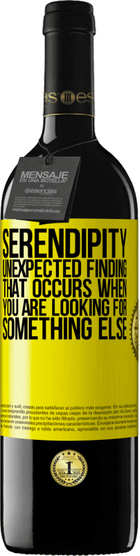 39,95 € Free Shipping | Red Wine RED Edition MBE Reserve Serendipity Unexpected finding that occurs when you are looking for something else Yellow Label. Customizable label Reserve 12 Months Harvest 2015 Tempranillo