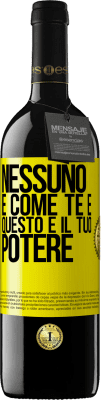 39,95 € Spedizione Gratuita | Vino rosso Edizione RED MBE Riserva Nessuno è come te e questo è il tuo potere Etichetta Gialla. Etichetta personalizzabile Riserva 12 Mesi Raccogliere 2016 Tempranillo