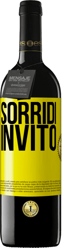 39,95 € Spedizione Gratuita | Vino rosso Edizione RED MBE Riserva Sorridi, invito Etichetta Gialla. Etichetta personalizzabile Riserva 12 Mesi Raccogliere 2015 Tempranillo
