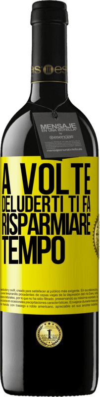 39,95 € Spedizione Gratuita | Vino rosso Edizione RED MBE Riserva A volte, deluderti ti fa risparmiare tempo Etichetta Gialla. Etichetta personalizzabile Riserva 12 Mesi Raccogliere 2016 Tempranillo