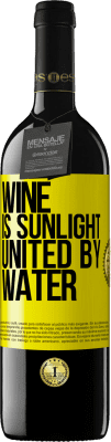 39,95 € Free Shipping | Red Wine RED Edition MBE Reserve Wine is sunlight, united by water Yellow Label. Customizable label Reserve 12 Months Harvest 2016 Tempranillo
