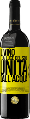 39,95 € Spedizione Gratuita | Vino rosso Edizione RED MBE Riserva Il vino è la luce del sole, unita dall'acqua Etichetta Gialla. Etichetta personalizzabile Riserva 12 Mesi Raccogliere 2015 Tempranillo