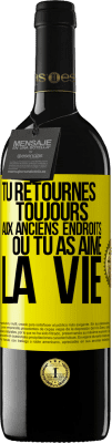 39,95 € Envoi gratuit | Vin rouge Édition RED MBE Réserve Tu retournes toujours aux anciens endroits où tu as aimé la vie Étiquette Jaune. Étiquette personnalisable Réserve 12 Mois Récolte 2015 Tempranillo