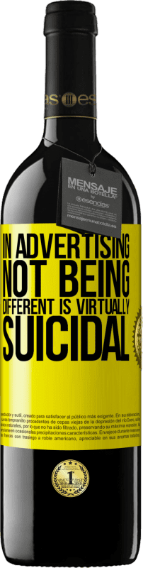 39,95 € Free Shipping | Red Wine RED Edition MBE Reserve In advertising, not being different is virtually suicidal Yellow Label. Customizable label Reserve 12 Months Harvest 2015 Tempranillo