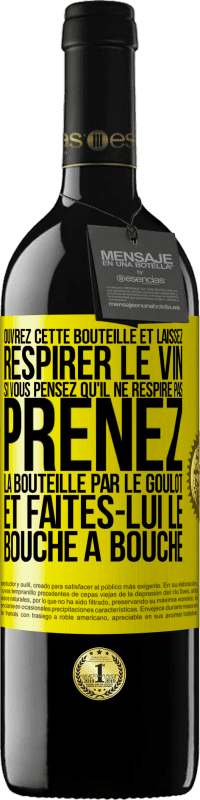 39,95 € Envoi gratuit | Vin rouge Édition RED MBE Réserve Ouvrez cette bouteille et laissez respirer le vin. Si vous pensez qu'il ne respire pas prenez la bouteille par le goulot et fait Étiquette Jaune. Étiquette personnalisable Réserve 12 Mois Récolte 2015 Tempranillo