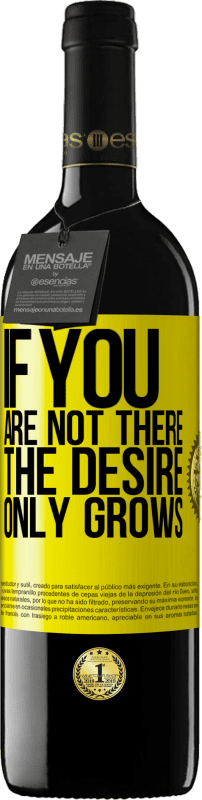 39,95 € 送料無料 | 赤ワイン REDエディション MBE 予約する あなたがそこにいなければ、欲望は成長するだけです 黄色のラベル. カスタマイズ可能なラベル 予約する 12 月 収穫 2016 Tempranillo