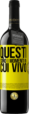 39,95 € Spedizione Gratuita | Vino rosso Edizione RED MBE Riserva Questi sono i momenti in cui vivo Etichetta Gialla. Etichetta personalizzabile Riserva 12 Mesi Raccogliere 2014 Tempranillo