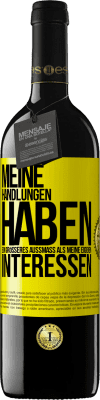 39,95 € Kostenloser Versand | Rotwein RED Ausgabe MBE Reserve Meine Handlungen haben ein größeres Außmaß als meine eigenen Interessen Gelbes Etikett. Anpassbares Etikett Reserve 12 Monate Ernte 2015 Tempranillo