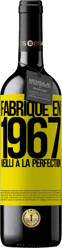 39,95 € Envoi gratuit | Vin rouge Édition RED MBE Réserve Fabriqué en 1967. Vieilli à la perfection Étiquette Jaune. Étiquette personnalisable Réserve 12 Mois Récolte 2014 Tempranillo
