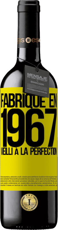 39,95 € Envoi gratuit | Vin rouge Édition RED MBE Réserve Fabriqué en 1967. Vieilli à la perfection Étiquette Jaune. Étiquette personnalisable Réserve 12 Mois Récolte 2015 Tempranillo