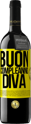 39,95 € Spedizione Gratuita | Vino rosso Edizione RED MBE Riserva Buon compleanno Diva Etichetta Gialla. Etichetta personalizzabile Riserva 12 Mesi Raccogliere 2015 Tempranillo