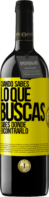 39,95 € Envío gratis | Vino Tinto Edición RED MBE Reserva Cuando sabes lo que buscas, sabes dónde encontrarlo Etiqueta Amarilla. Etiqueta personalizable Reserva 12 Meses Cosecha 2016 Tempranillo
