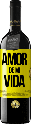 39,95 € Envío gratis | Vino Tinto Edición RED MBE Reserva Amor de mi vida Etiqueta Amarilla. Etiqueta personalizable Reserva 12 Meses Cosecha 2016 Tempranillo
