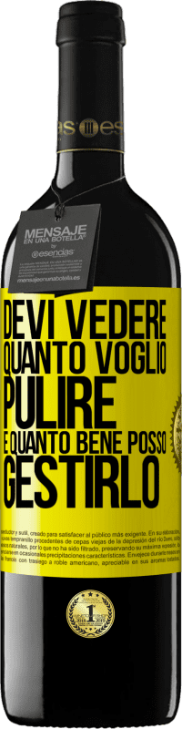 39,95 € Spedizione Gratuita | Vino rosso Edizione RED MBE Riserva Devi vedere quanto voglio pulire e quanto bene posso gestirlo Etichetta Gialla. Etichetta personalizzabile Riserva 12 Mesi Raccogliere 2015 Tempranillo