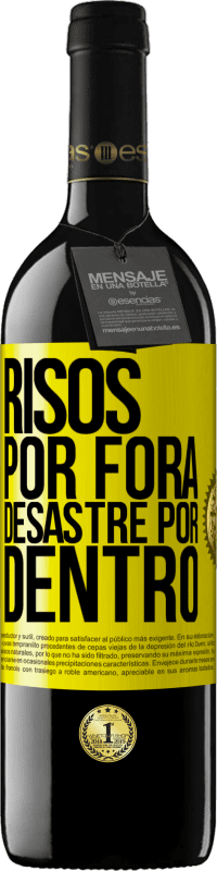 39,95 € Envio grátis | Vinho tinto Edição RED MBE Reserva Risos por fora, desastre por dentro Etiqueta Amarela. Etiqueta personalizável Reserva 12 Meses Colheita 2015 Tempranillo