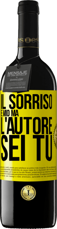 39,95 € Spedizione Gratuita | Vino rosso Edizione RED MBE Riserva Il sorriso è mio, ma l'autore sei tu Etichetta Gialla. Etichetta personalizzabile Riserva 12 Mesi Raccogliere 2016 Tempranillo