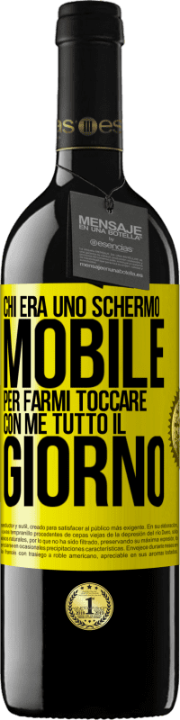 39,95 € Spedizione Gratuita | Vino rosso Edizione RED MBE Riserva Chi era uno schermo mobile per farmi toccare con me tutto il giorno Etichetta Gialla. Etichetta personalizzabile Riserva 12 Mesi Raccogliere 2015 Tempranillo