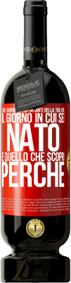 49,95 € Spedizione Gratuita | Vino rosso Edizione Premium MBS® Riserva I due giorni più importanti della tua vita: il giorno in cui sei nato e quello che scopri perché Etichetta Rossa. Etichetta personalizzabile Riserva 12 Mesi Raccogliere 2015 Tempranillo