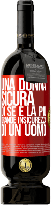 49,95 € Spedizione Gratuita | Vino rosso Edizione Premium MBS® Riserva Una donna sicura di sé è la più grande insicurezza di un uomo Etichetta Rossa. Etichetta personalizzabile Riserva 12 Mesi Raccogliere 2016 Tempranillo