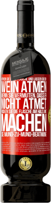 49,95 € Kostenloser Versand | Rotwein Premium Ausgabe MBS® Reserve Öffnen Sie diese Flasche und lassen Sie den Wein atmen. Wenn Sie vermuten, dass er nicht atmet, packen Sie die Flasche am Hals u Rote Markierung. Anpassbares Etikett Reserve 12 Monate Ernte 2015 Tempranillo