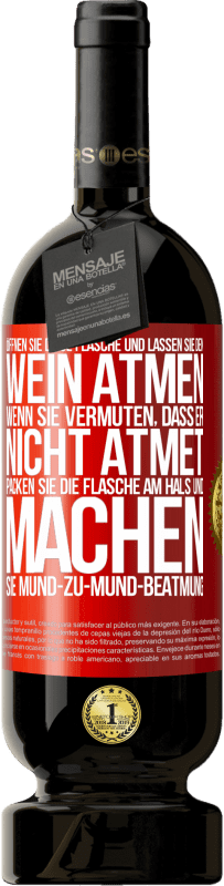 49,95 € Kostenloser Versand | Rotwein Premium Ausgabe MBS® Reserve Öffnen Sie diese Flasche und lassen Sie den Wein atmen. Wenn Sie vermuten, dass er nicht atmet, packen Sie die Flasche am Hals u Rote Markierung. Anpassbares Etikett Reserve 12 Monate Ernte 2016 Tempranillo
