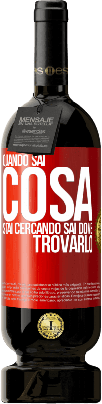 49,95 € Spedizione Gratuita | Vino rosso Edizione Premium MBS® Riserva Quando sai cosa stai cercando, sai dove trovarlo Etichetta Rossa. Etichetta personalizzabile Riserva 12 Mesi Raccogliere 2014 Tempranillo