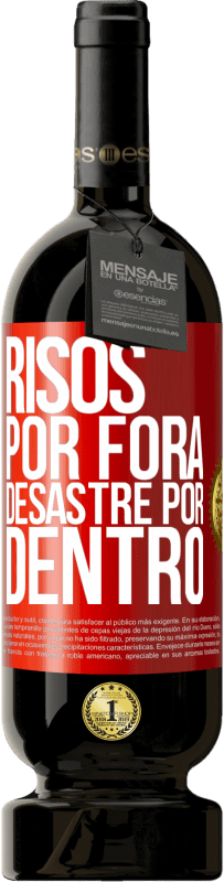 49,95 € Envio grátis | Vinho tinto Edição Premium MBS® Reserva Risos por fora, desastre por dentro Etiqueta Vermelha. Etiqueta personalizável Reserva 12 Meses Colheita 2014 Tempranillo