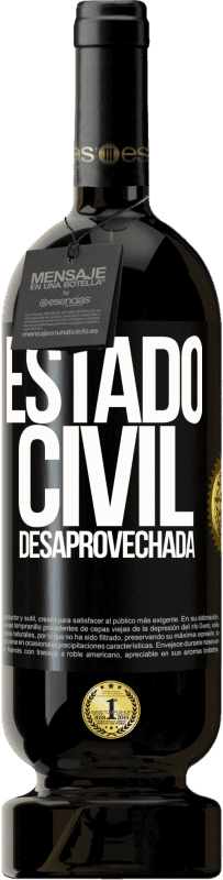 49,95 € Envío gratis | Vino Tinto Edición Premium MBS® Reserva Estado civil: desaprovechada Etiqueta Negra. Etiqueta personalizable Reserva 12 Meses Cosecha 2015 Tempranillo