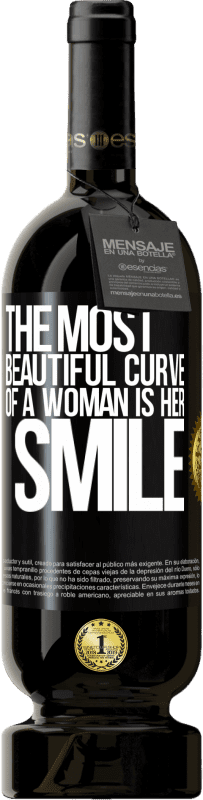 49,95 € 送料無料 | 赤ワイン プレミアム版 MBS® 予約する 女性の最も美しい曲線は彼女の笑顔です ブラックラベル. カスタマイズ可能なラベル 予約する 12 月 収穫 2014 Tempranillo