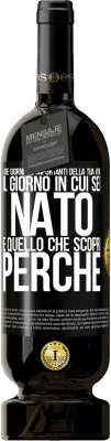 49,95 € Spedizione Gratuita | Vino rosso Edizione Premium MBS® Riserva I due giorni più importanti della tua vita: il giorno in cui sei nato e quello che scopri perché Etichetta Nera. Etichetta personalizzabile Riserva 12 Mesi Raccogliere 2015 Tempranillo