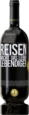 49,95 € Kostenloser Versand | Rotwein Premium Ausgabe MBS® Reserve Reisen macht das Leben lebendiger Schwarzes Etikett. Anpassbares Etikett Reserve 12 Monate Ernte 2014 Tempranillo