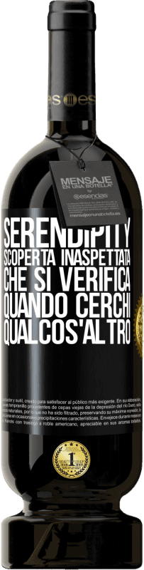 49,95 € Spedizione Gratuita | Vino rosso Edizione Premium MBS® Riserva Serendipity. Scoperta inaspettata che si verifica quando cerchi qualcos'altro Etichetta Nera. Etichetta personalizzabile Riserva 12 Mesi Raccogliere 2015 Tempranillo