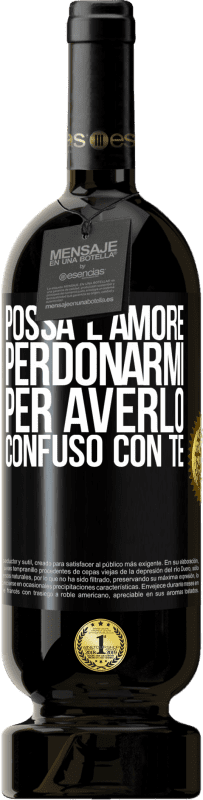 49,95 € Spedizione Gratuita | Vino rosso Edizione Premium MBS® Riserva Possa l'amore perdonarmi per averlo confuso con te Etichetta Nera. Etichetta personalizzabile Riserva 12 Mesi Raccogliere 2015 Tempranillo