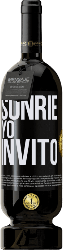 49,95 € Envío gratis | Vino Tinto Edición Premium MBS® Reserva Sonríe, yo invito Etiqueta Negra. Etiqueta personalizable Reserva 12 Meses Cosecha 2014 Tempranillo