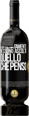 49,95 € Spedizione Gratuita | Vino rosso Edizione Premium MBS® Riserva Fortunatamente nessuno ascolta quello che penso Etichetta Nera. Etichetta personalizzabile Riserva 12 Mesi Raccogliere 2014 Tempranillo