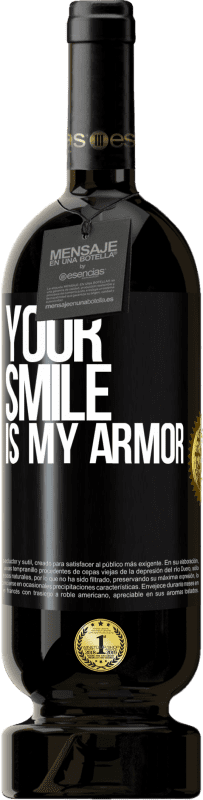 49,95 € Бесплатная доставка | Красное вино Premium Edition MBS® Бронировать Твоя улыбка - моя броня Черная метка. Настраиваемая этикетка Бронировать 12 Месяцы Урожай 2014 Tempranillo
