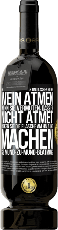 49,95 € Kostenloser Versand | Rotwein Premium Ausgabe MBS® Reserve Öffnen Sie diese Flasche und lassen Sie den Wein atmen. Wenn Sie vermuten, dass er nicht atmet, packen Sie die Flasche am Hals u Schwarzes Etikett. Anpassbares Etikett Reserve 12 Monate Ernte 2016 Tempranillo