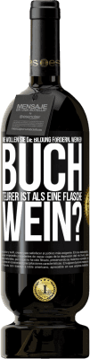 49,95 € Kostenloser Versand | Rotwein Premium Ausgabe MBS® Reserve Wie wollen sie die Bildung fördern, wenn ein Buch teurer ist als eine Flasche Wein? Schwarzes Etikett. Anpassbares Etikett Reserve 12 Monate Ernte 2015 Tempranillo