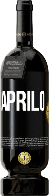 49,95 € Spedizione Gratuita | Vino rosso Edizione Premium MBS® Riserva Aprilo Etichetta Nera. Etichetta personalizzabile Riserva 12 Mesi Raccogliere 2014 Tempranillo
