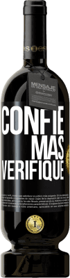 49,95 € Envio grátis | Vinho tinto Edição Premium MBS® Reserva Confie, mas verifique Etiqueta Preta. Etiqueta personalizável Reserva 12 Meses Colheita 2015 Tempranillo