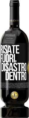 49,95 € Spedizione Gratuita | Vino rosso Edizione Premium MBS® Riserva Risate fuori, disastro dentro Etichetta Nera. Etichetta personalizzabile Riserva 12 Mesi Raccogliere 2014 Tempranillo