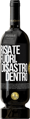49,95 € Spedizione Gratuita | Vino rosso Edizione Premium MBS® Riserva Risate fuori, disastro dentro Etichetta Nera. Etichetta personalizzabile Riserva 12 Mesi Raccogliere 2016 Tempranillo