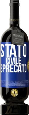 49,95 € Spedizione Gratuita | Vino rosso Edizione Premium MBS® Riserva Stato civile: sprecato Etichetta Blu. Etichetta personalizzabile Riserva 12 Mesi Raccogliere 2014 Tempranillo