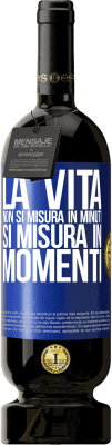 49,95 € Spedizione Gratuita | Vino rosso Edizione Premium MBS® Riserva La vita non si misura in minuti, si misura in momenti Etichetta Blu. Etichetta personalizzabile Riserva 12 Mesi Raccogliere 2014 Tempranillo