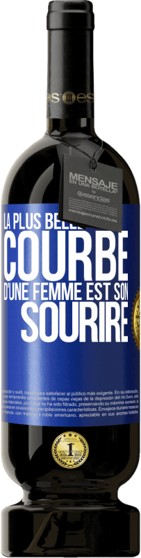 49,95 € Envoi gratuit | Vin rouge Édition Premium MBS® Réserve La plus belle courbe d'une femme est son sourire Étiquette Bleue. Étiquette personnalisable Réserve 12 Mois Récolte 2015 Tempranillo